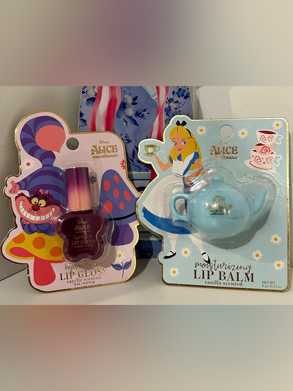 Disney Alice in Wonderland Tea Cup Lip Balm or Cheshire Cat Lip Gloss